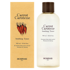 Тонер для лица SKINFOOD CARROT CAROTENE с экстрактом и маслом моркови успокаивающий 300 мл