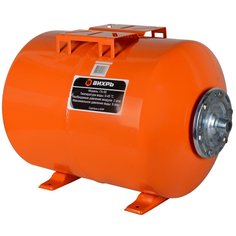 Гидроаккумулятор для насоса сталь, 1 , 50 л, 8 бар, горизонтальный, оранжевый, Вихрь, ГА-50, 68/6/2