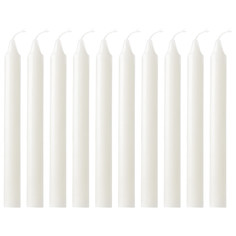 Свечи античные и витые набор свечей РЫЖИЙ КОТ 10шт 18х1,8см 6ч/г белые без аромата