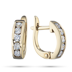 Серьги из желтого золота э0312сг05102300_white ЭПЛ Даймонд