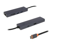 Хаб USB Baseus OS Flite Series 7-Port Type-C - HDMI + 2xUSB 3.0 + PD + RJ45 + SD/TF 3.0 Space Grey B00052805813-00