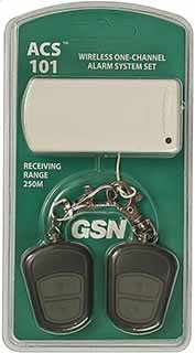 Сигнализация GSM GSN ACS-101 радиоприемник+2 пульта (2-х кнопочн.), f-раб. 433.92МГц, Ризл.5мВт, до 250 м, до 230 пультов