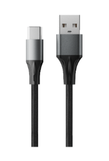 Кабель интерфейсный AccesStyle AC30-F200M Black USB 3.0 - USB Type С, 3А, 200 см; Оплётка: Ткань; Металлический коннектор