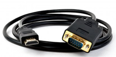 Кабель-адаптер KS-IS KS-441 HDMI M VGA M full (с чипом) черно-черный 1.8м