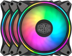 Вентилятор для корпуса Cooler Master MasterFan MF120 Halo 3in1 MFL-B2DN-183PA-R1 120x120x25mm, 650-1800rpm, 47.2 CFM, 6-30 dBA, 4-pin PWM (3 fan pack)