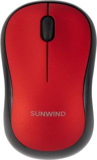 Мышь Wireless SUNWIND SW-M200 1611656 красная/черная оптическая 1600dpi USB для ноутбука 3but