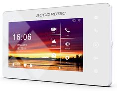 Видеодомофон AccordTec AT-VD 760C/SD WH цветной, 7" сенсорный экран, AHD/TVI/CVI 1080P/720P /CVBS