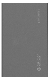 Контейнер Orico 2518S3-GY ORICO-2518S3-GY для SSD / HDD 2,5 " . Материал корпуса : Алюминиевый сплав, ABS огнестойкий пластик (серый)