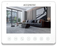 Видеодомофон AccordTec AT-VD 100C/SD WH цветной, 10", сенсорные кнопки, 1080P/720P/CVBS