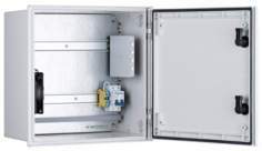 Шкаф NSGate NSP-4040F1 P404H0F1 400x400x200 комплект [1, 3] с вентилятором, без нагревателя, с оптич