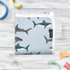 Пледы Плед Mjolk Двусторонний Акулы 120х85