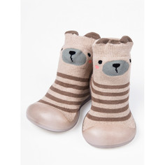 Домашняя обувь AmaroBaby Ботиночки-носочки First Step Bear с дышащей подошвой