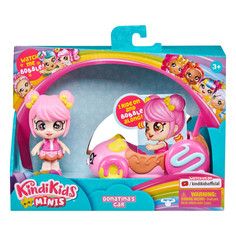 Игровые наборы Kindi Kids Игровой набор Мини-кукла Донатина с машинкой