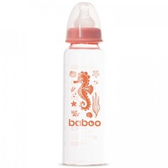 Бутылочки Бутылочка Baboo стеклянная с соской Sea life с 3 мес. 240 мл