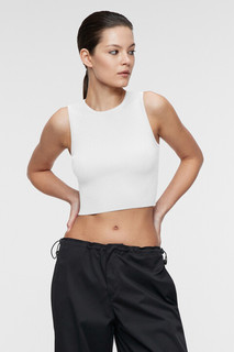 блузка женская Топ-майка вискозный укороченный в рубчик Befree