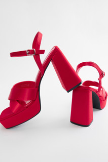 туфли ремешковые женские Босоножки атласные на высоком каблуке с платформой Befree