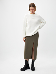 Юбка миди с разрезом