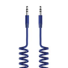 Аудиокабель OLMIO AUX 3.5(m)-3.5(m), 1.8м, витой, синий
