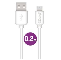 Кабель USB Micro Krutoff Classic (0.2m) белый