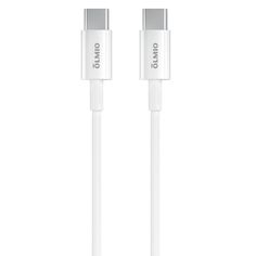 Кабель OLMIO USB2.0, Type-C - Type-C, 1м, белый