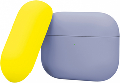 moonfish Чехол для AirPods Pro, силикон, лавандовый + желтый