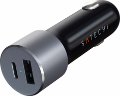 Satechi Автомобильное зарядное устройство USB-C + USB-A, PD, 72Вт, черный
