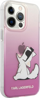 Karl Lagerfeld Чехол & Choupette Fun для iPhone 13 Pro, пластик, розовый градиент