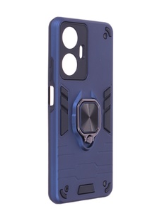 Чехол DF для Realme C55 с магнитом и кольцом Dark Blue rmArmor-06