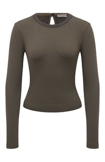 Хлопковый пуловер Brunello Cucinelli