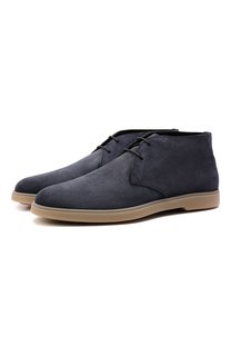 Замшевые ботинки Santoni