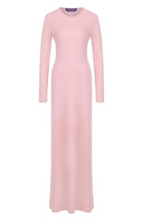 Однотонное платье-макси из кашемира Ralph Lauren