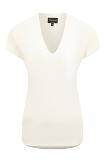 Футболка из вискозы и кашемира Giorgio Armani