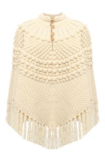 Шерстяное пончо Saint Laurent