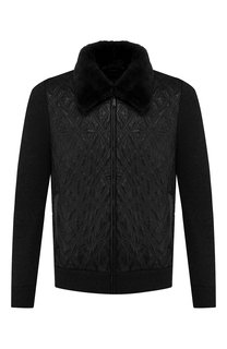 Комбинированный кардиган с меховой отделкой Zilli