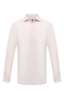 Сорочка из хлопка и льна Ermenegildo Zegna