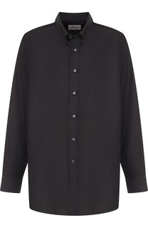 Хлопковая рубашка с воротником button down Brioni