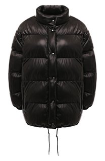 Кожаный пуховик Prada