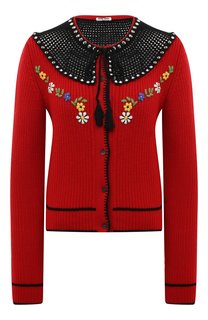 Шерстяной кардиган Miu Miu