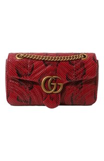 Сумка GG Marmont small из кожи питона Gucci