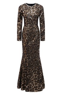Платье с отделкой пайетками Dolce & Gabbana