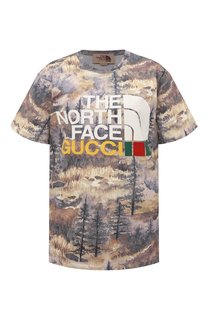 Хлопковая футболка The North Face x Gucci Gucci