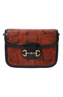 Сумка 1955 Horsebit small из кожи питона Gucci