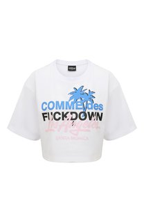 Хлопковая футболка Comme des Fuckdown