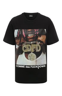 Хлопковая футболка Comme des Fuckdown