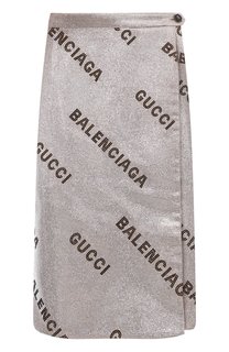 Юбка с отделкой стразами Gucci x Balenciaga Gucci