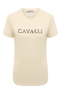 Хлопковая футболка Roberto Cavalli