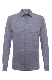 Рубашка из хлопка и льна Stefano Ricci