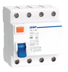 Выключатель дифференциального тока (ВДТ, УЗО) CHINT 200223 3P+N, 25А, 30мА, тип AC, 6кА, NL1