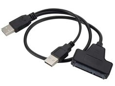 Кабель-адаптер ORIENT UHD-300 USB 2.0 to SATA SSD/HDD 2.5", двойной USB кабель