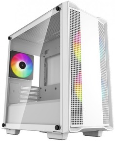 Корпус mATX Deepcool CC360 WH ARGB белый, без БП, боковая панель из закаленного стекла, USB 3.2, USB 2.0, audio